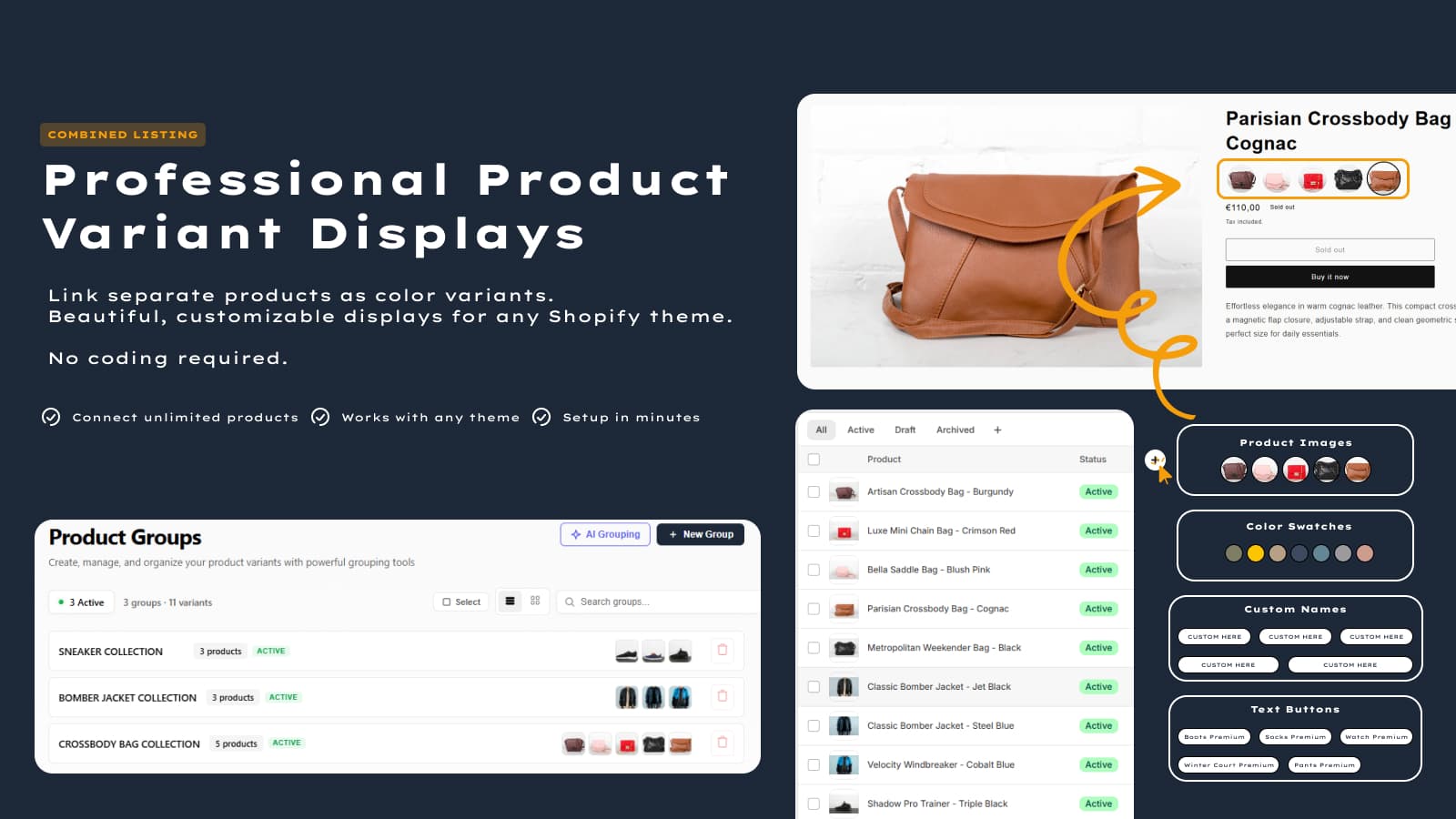 Product Variants website
